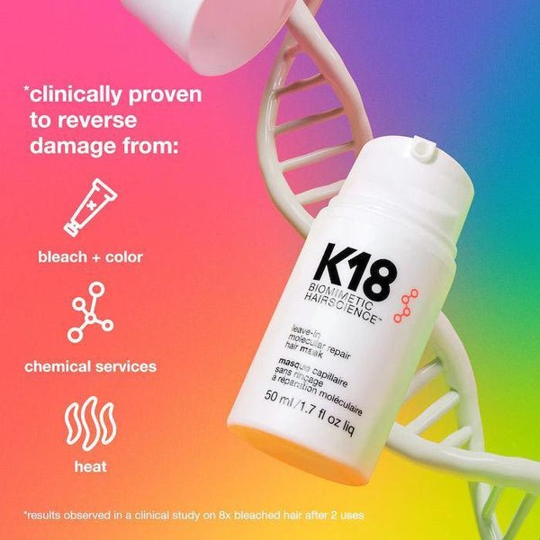 K18 Leave-In Molecular Repair Hair Mask – Strengthening & Damage Repair Treatment for Dry, Damaged, and Color-Treated Hair