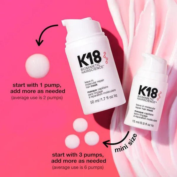 K18 Leave-In Molecular Repair Hair Mask – Strengthening & Damage Repair Treatment for Dry, Damaged, and Color-Treated Hair